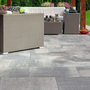 POLBRUK Płyta tarasowa 60x45 LAMELL 4,5 cm stalowy