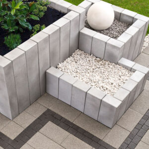 BRUK-BET Palisada NOVATOR® 11,8x18,75 wys. 100 cm perła stalowo-srebrna