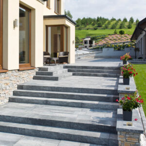 BRUK-BET Stopnie Schodowe UNI SPLIT® 100x35 15cm brekcja karbon